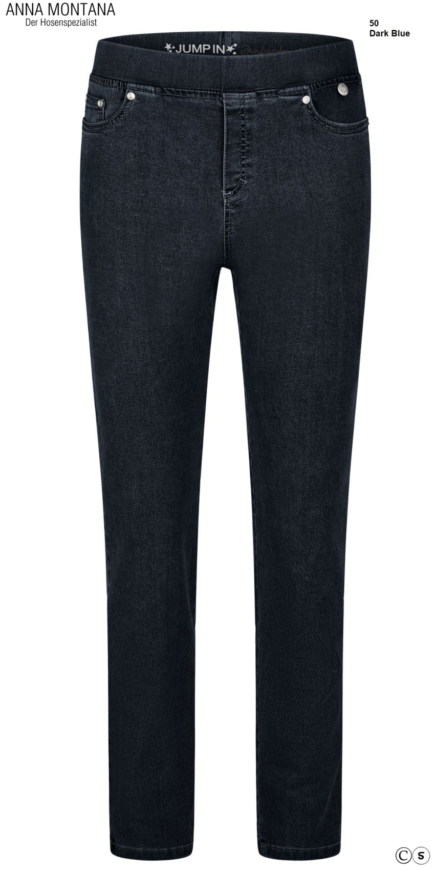 Angelika 1000 Jump In / bequeme Jeans-Schlupfhose / weicher Bund Kurzgröße 72 cm lang, von 36 bis 48 / ANNA MONTANA